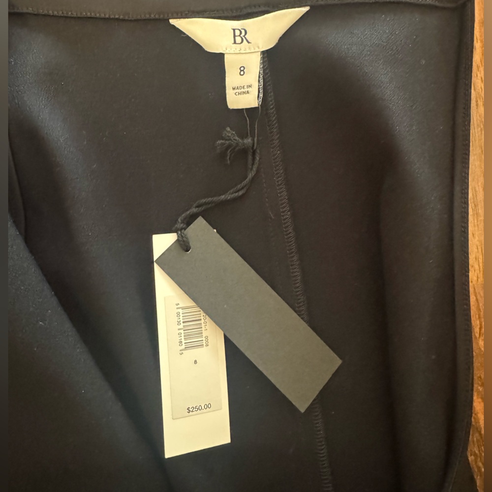 Banana Republic Fringe Satin Maxi Dress - Size 8 - Black - Picture 6 of 9